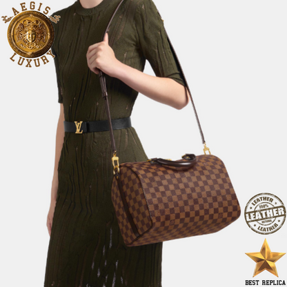 replica damier ebene canvas speedy bandouliere 30 louis vuitton luxury everyday handbag premium craftsmanship buvola