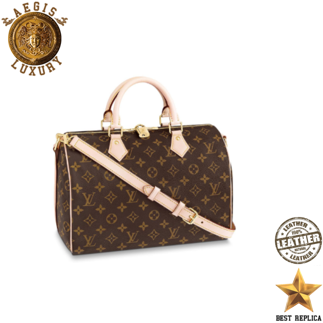 replica louis vuitton speedy bandouliere 30 monogram canvas luxury designer handbag buvola