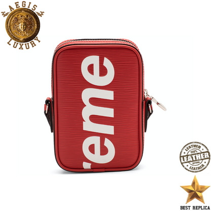 replica supreme red louis vuitton danube ppm premium streetwear accessory buvola