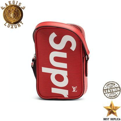 replica supreme red louis vuitton danube ppm stylish high end compact bag buvola