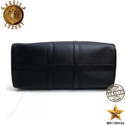 replica supreme black louis vuitton keepall bandouliere stylish high end accessory buvola