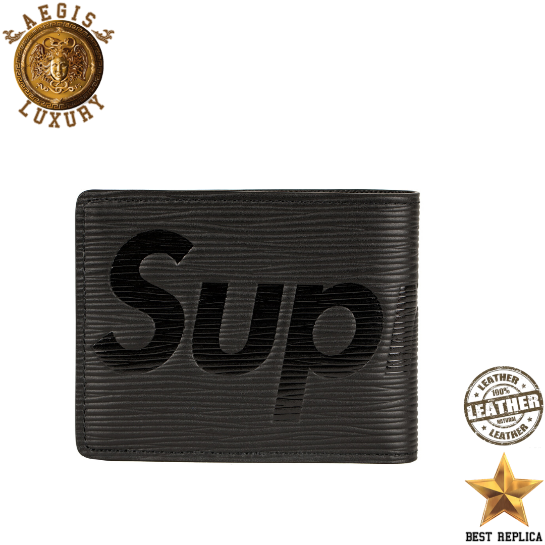 replica supreme black epi leather louis vuitton wallet premium streetwear accessory buvola