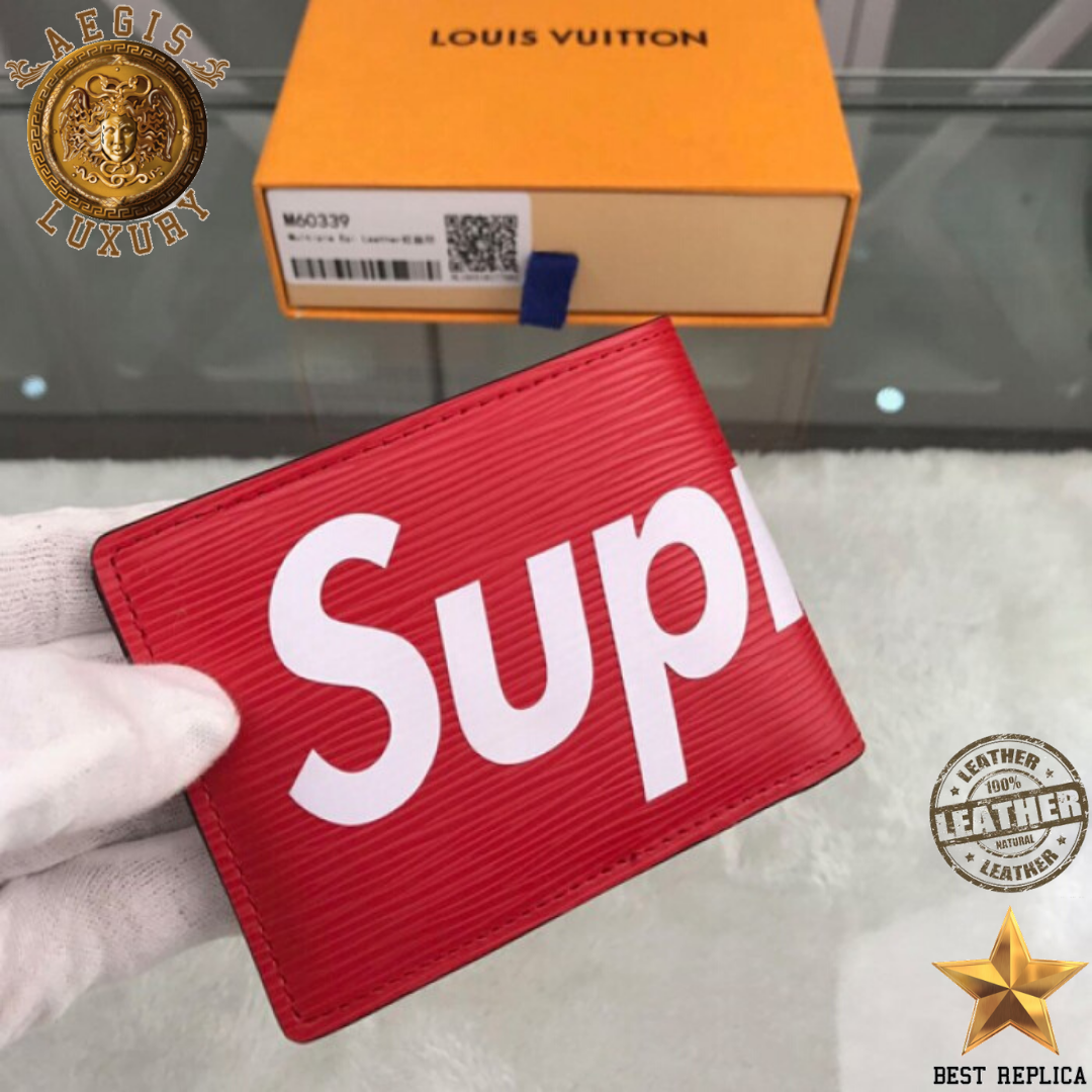 replica supreme red louis vuitton wallet stylish high end accessory buvola