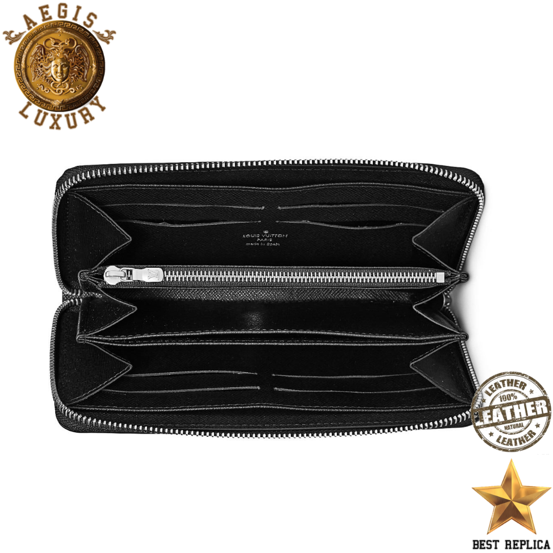 replica louis vuitton supreme zippy wallet black premium designer everyday wallet buvola