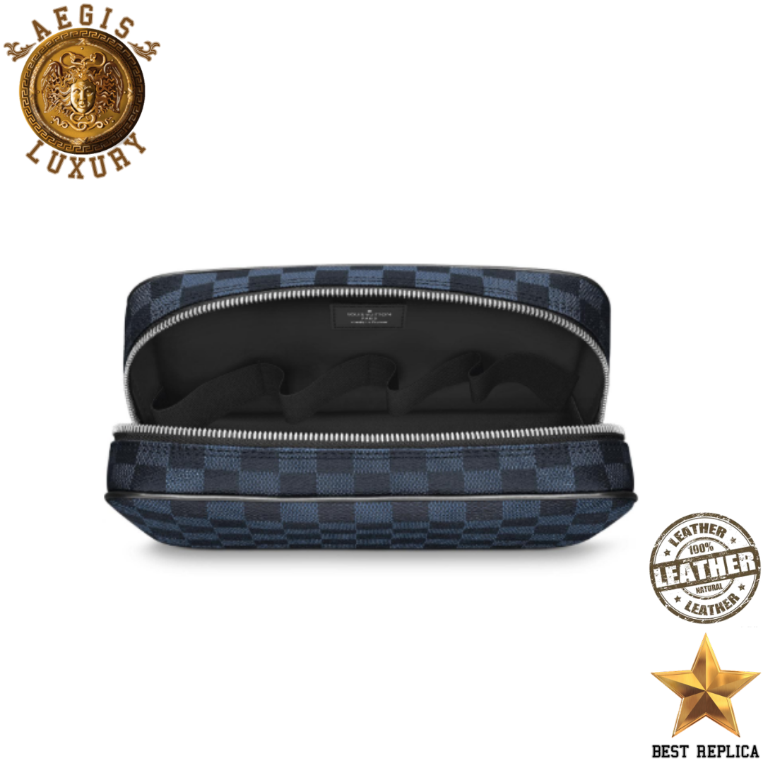 replica louis vuitton toilet pouch gm damier cobalt premium designer organizer buvola