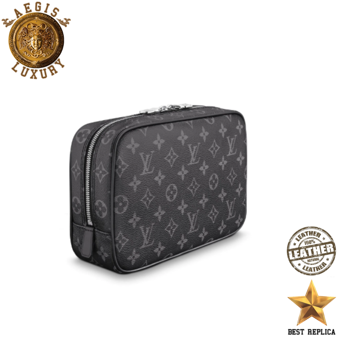 replica monogram eclipse toilet pouch gm louis vuitton sleek modern toiletry bag buvola