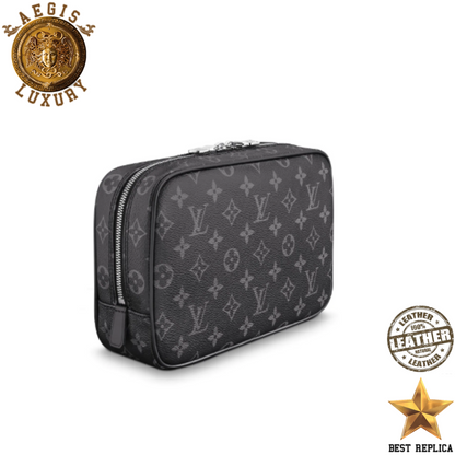 replica monogram eclipse toilet pouch gm louis vuitton sleek modern toiletry bag buvola