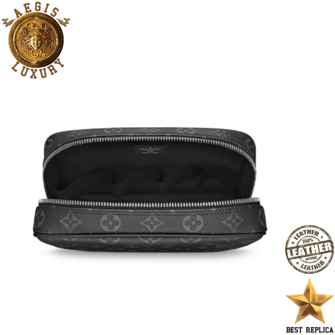 replica louis vuitton toilet pouch gm monogram eclipse premium designer organizer buvola