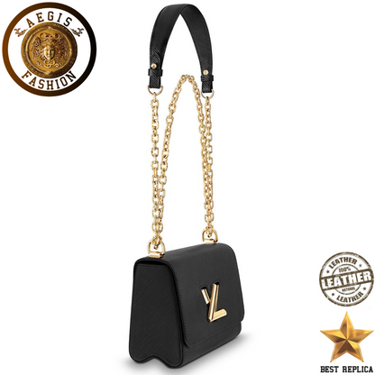 replica epi leather black louis vuitton twist mm premium designer handbag buvola