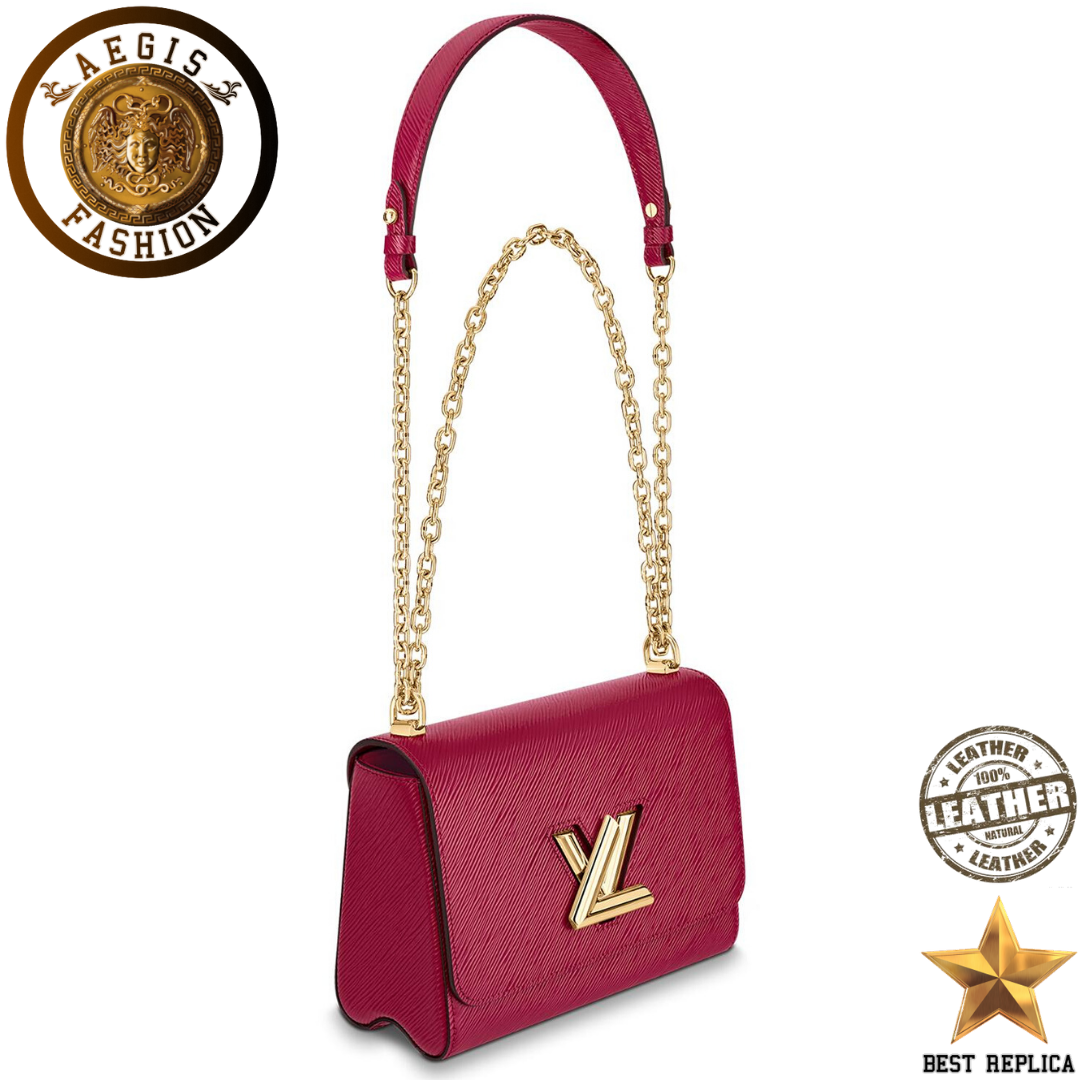 replica epi leather fuchsia louis vuitton twist mm premium designer handbag buvola