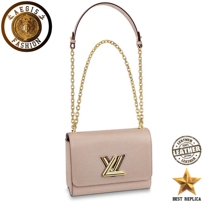 replica louis vuitton twist mm epi leather galet gray luxury designer handbag buvola
