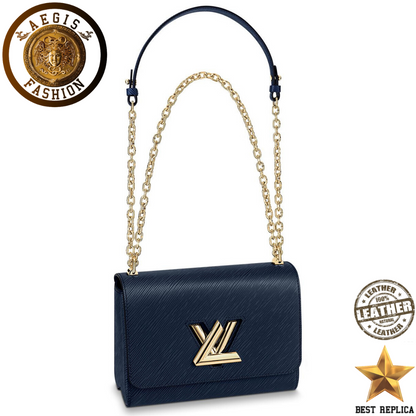 replica louis vuitton twist mm epi leather indigo blue luxury designer handbag buvola