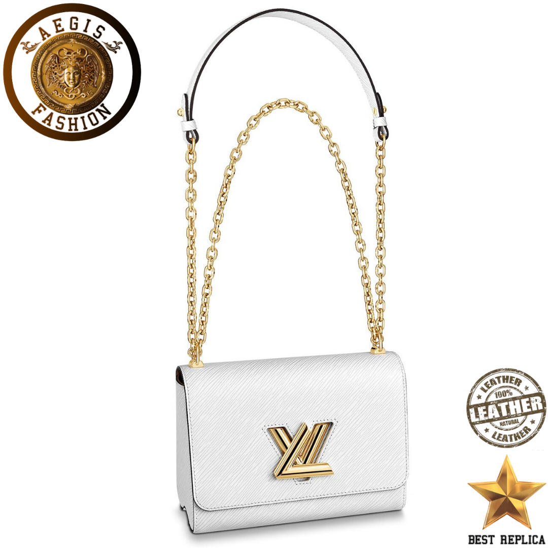 replica louis vuitton twist mm epi leather white luxury designer handbag buvola