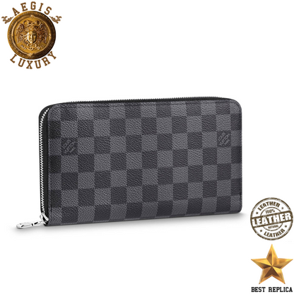 replica louis vuitton zippy wallet damier graphite canvas luxury designer wallet buvola