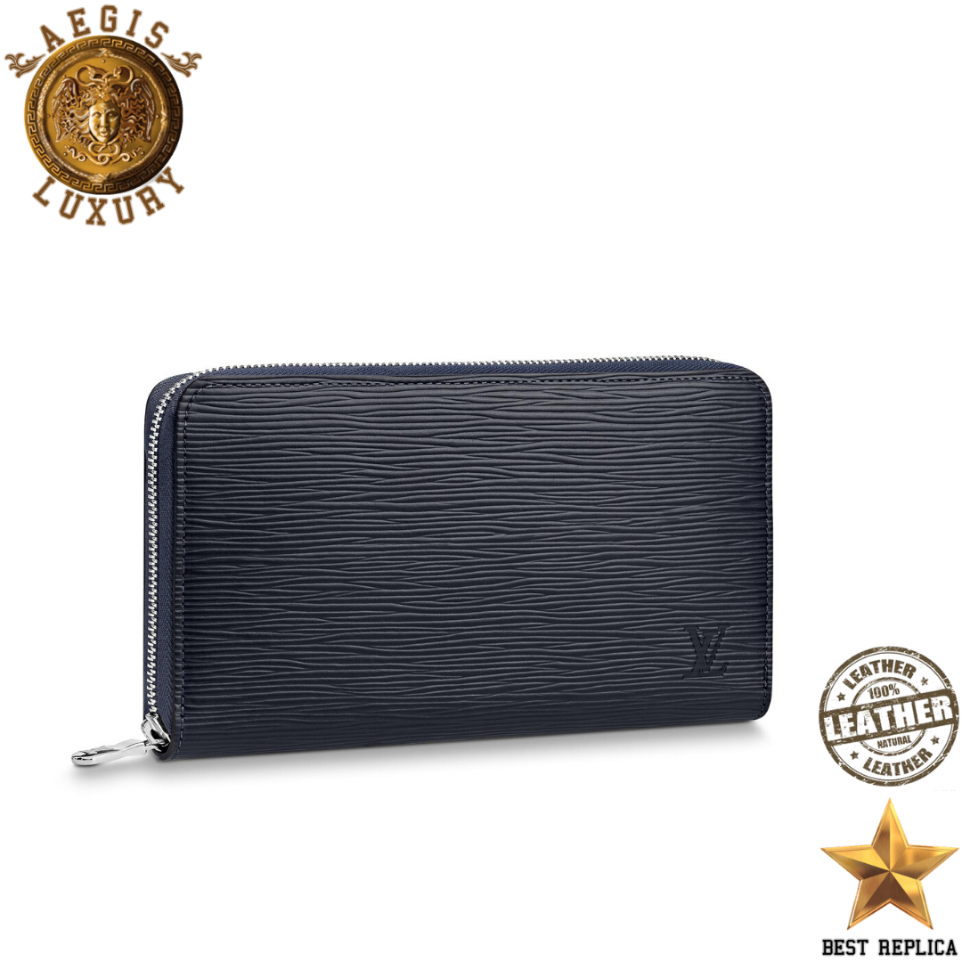 replica epi leather louis vuitton zippy wallet navy blue stylish high end accessory buvola