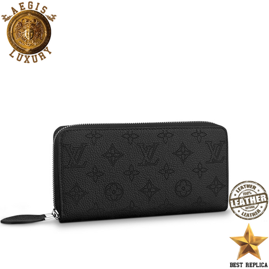 replica louis vuitton zippy wallet mahina leather noir luxury designer wallet buvola
