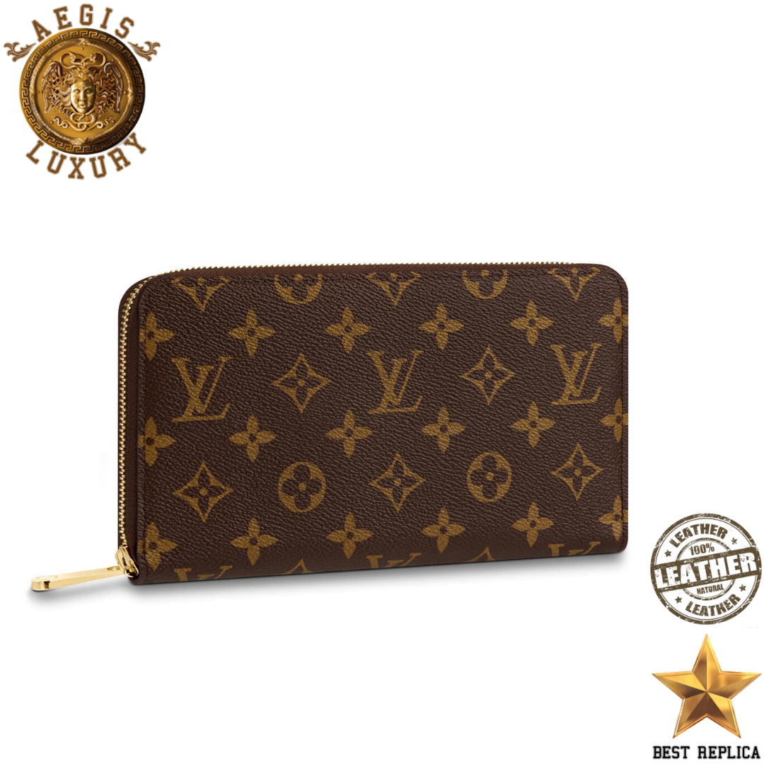 replica louis vuitton zippy wallet monogram canvas luxury designer wallet buvola