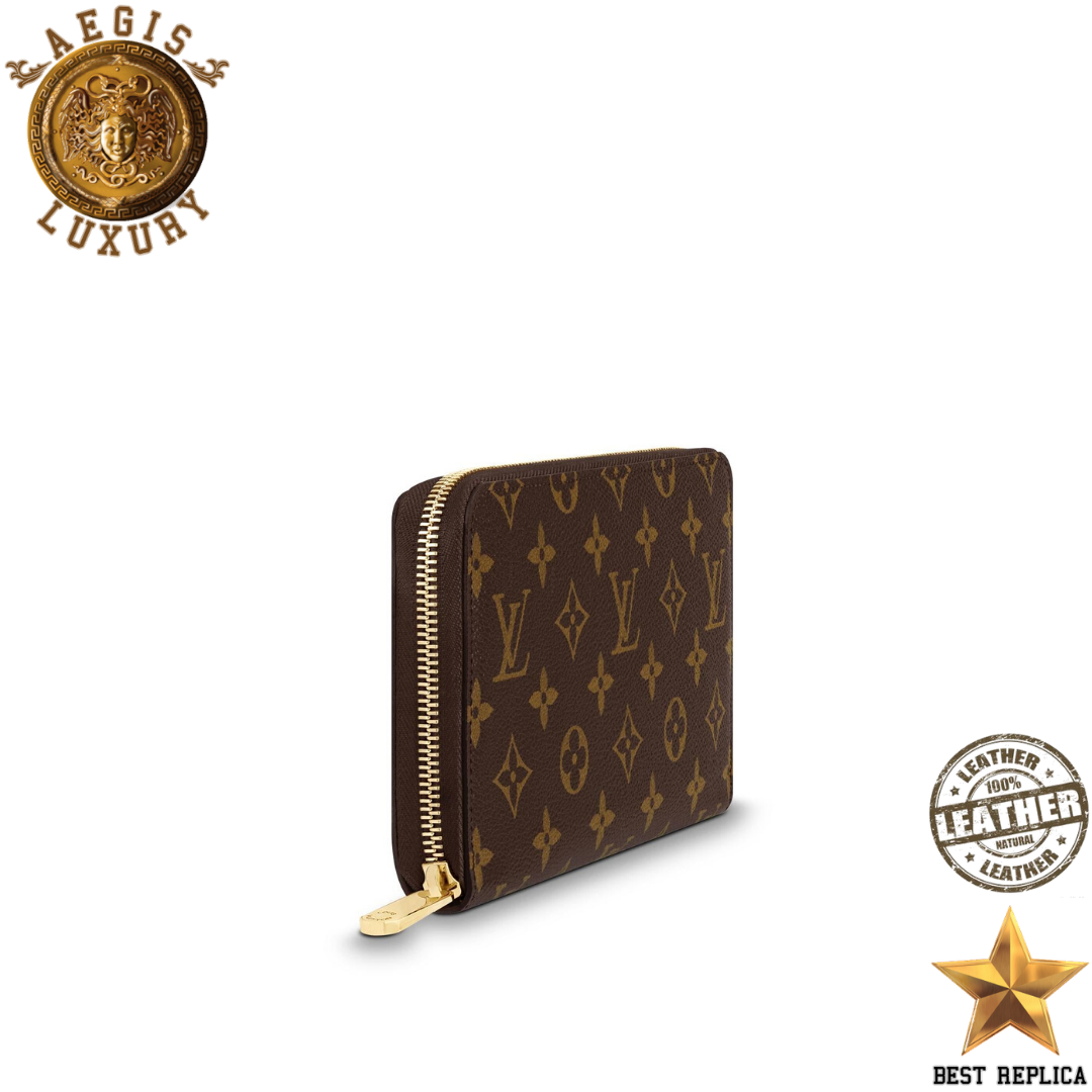 replica monogram canvas louis vuitton zippy wallet stylish high end accessory buvola