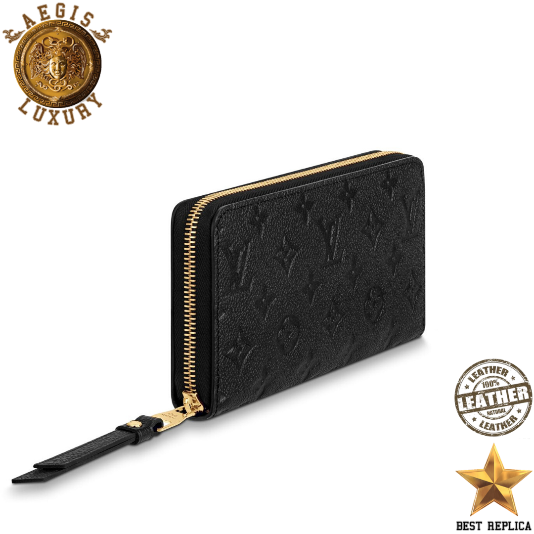 replica noir monogram empreinte leather louis vuitton zippy wallet elegant premium accessory buvola