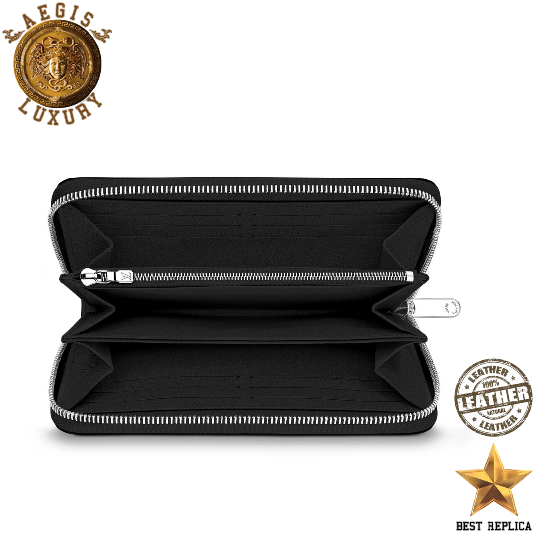 replica taiga leather louis vuitton zippy wallet stylish high end accessory buvola