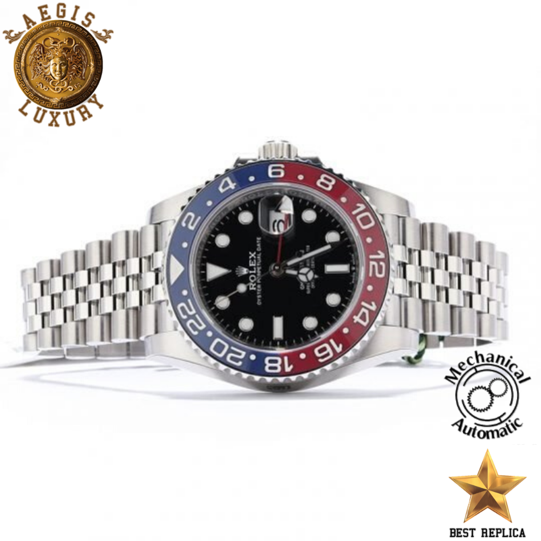 replica rolex gmt master ii pepsi stainless steel watch buvola