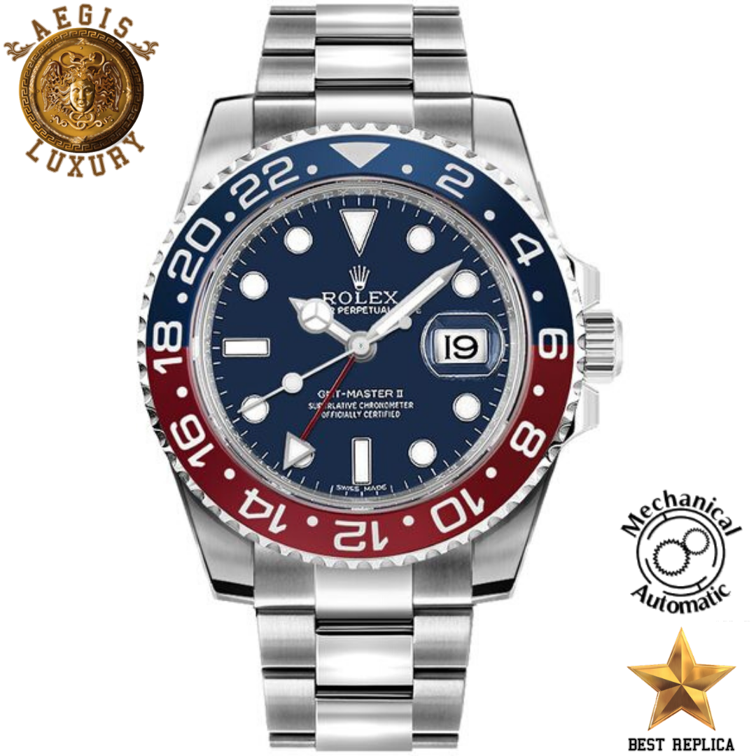 replica rolex gmt master ii white gold pepsi bezel blue dial 116719blro watch buvola