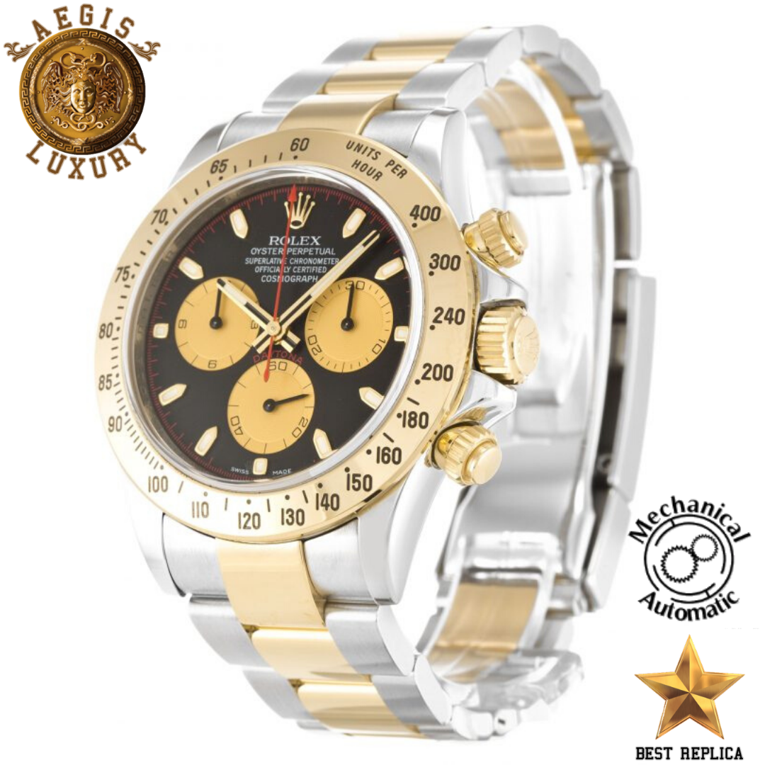 replica rolex cosmograph daytona yellow dial chronograph watch buvola