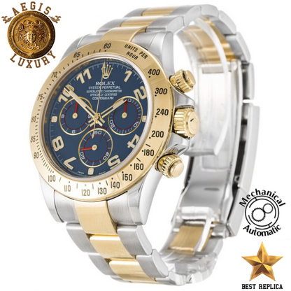 replica rolex daytona blue dial chronograph watch buvola