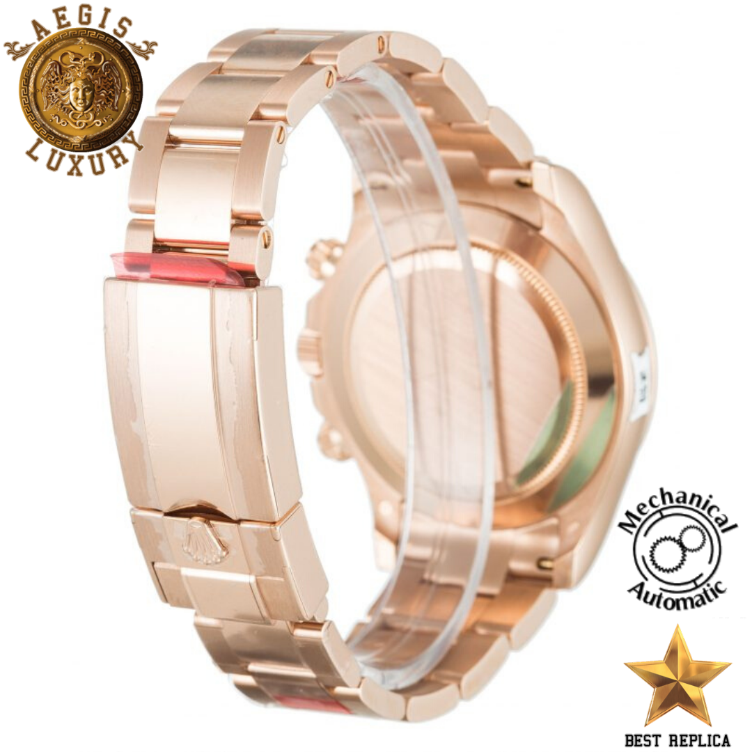 replica rolex daytona gold chronograph watch buvola