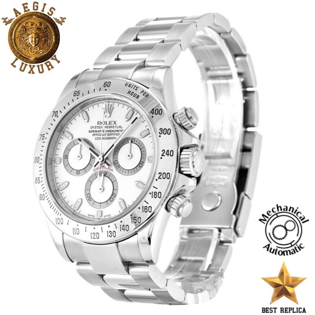 replica rolex daytona white dial chronograph watch buvola