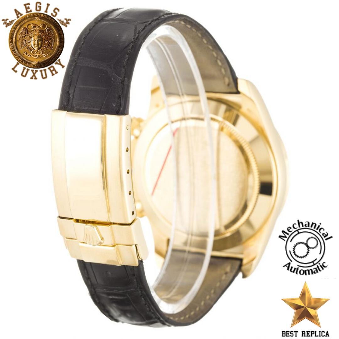 replica rolex daytona yellow gold luxury chronograph watch buvola