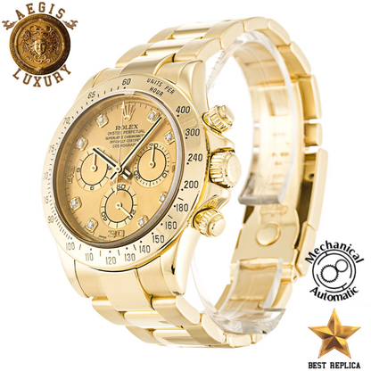 replica rolex daytona champagne dial luxury watch buvola