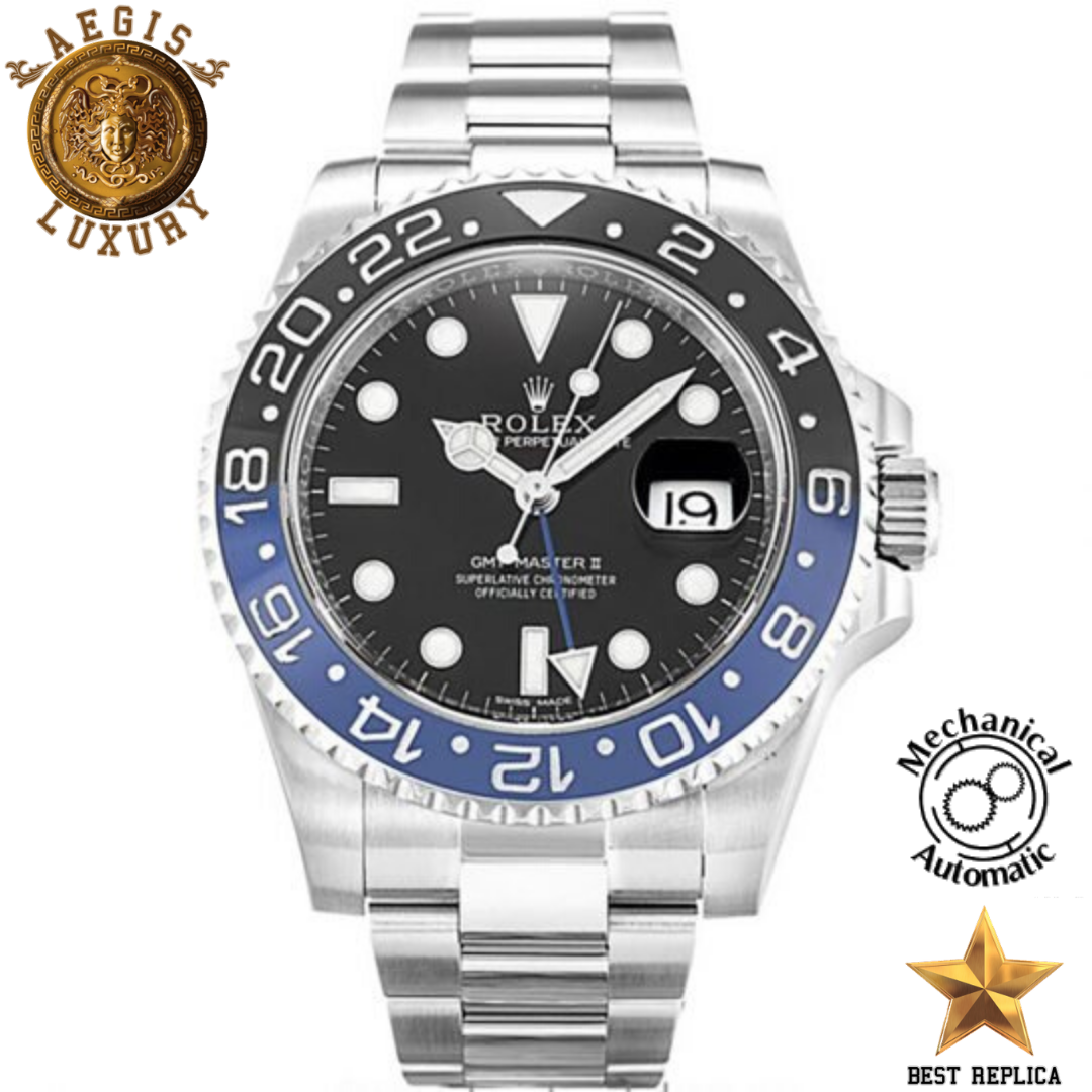 replica rolex gmt master ii batman watch buvola