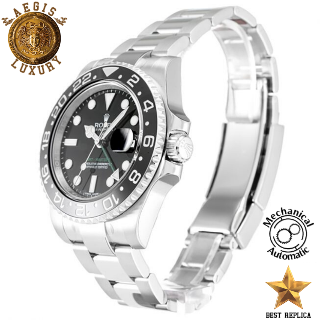 replica rolex gmt master ii black dial watch buvola