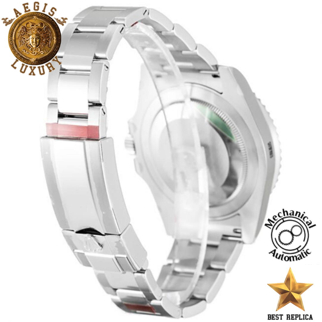 replica rolex gmt master ii black stainless steel watch buvola