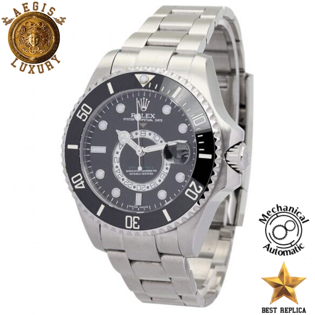 replica rolex gmt master ii black dial stainless steel watch buvola
