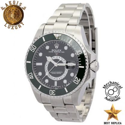 replica rolex gmt master ii green bezel stainless steel watch buvola