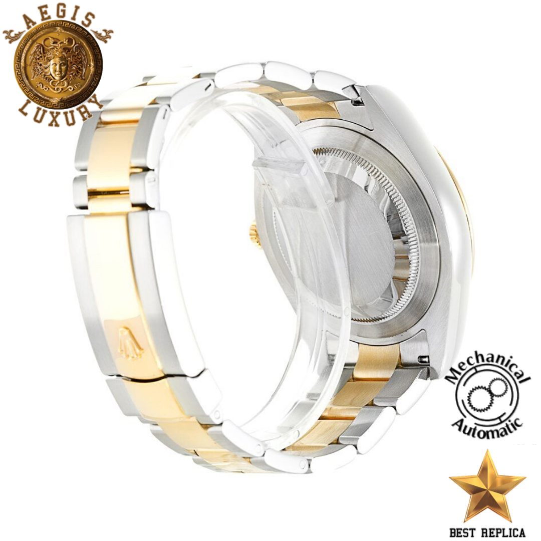 replica rolex oyster perpetual datejust ii two tone stainless steel luxury watch side profile