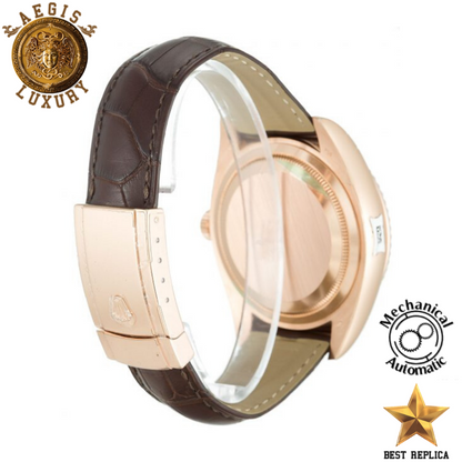 replica rolex sky dweller rose gold luxury watch buvola