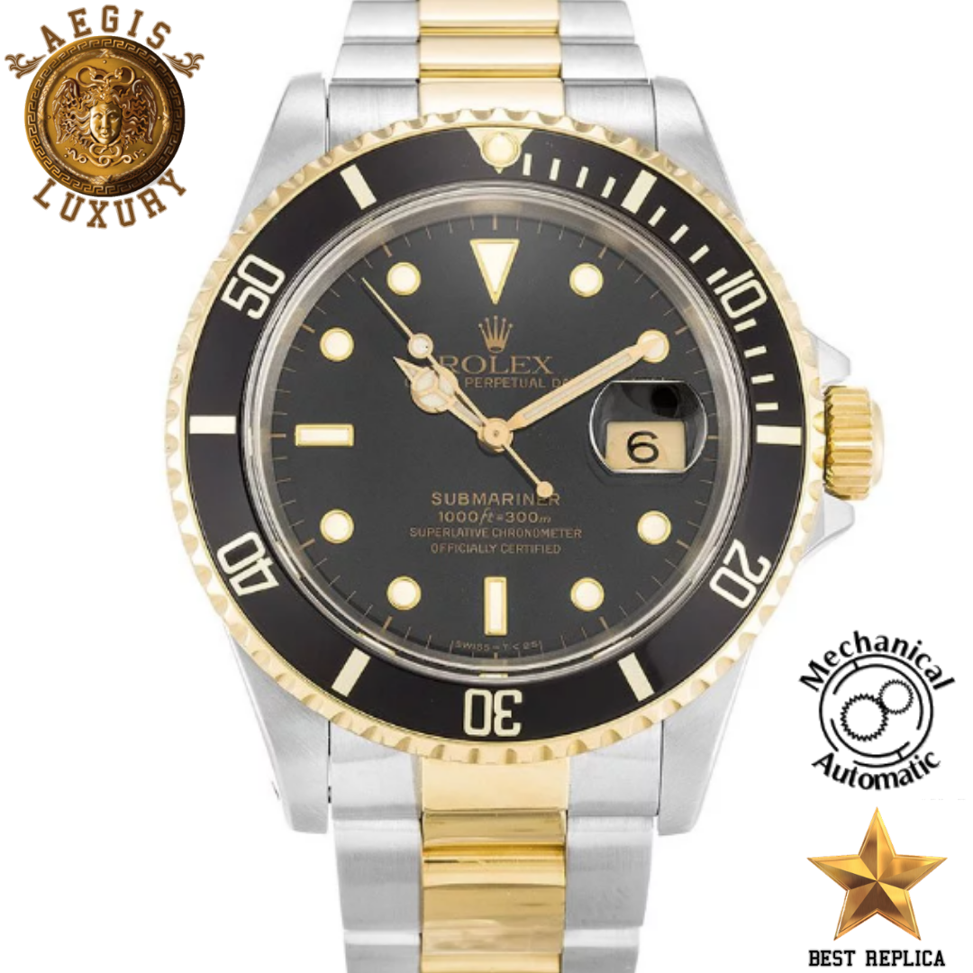 replica rolex submariner black dial luxury watch buvola