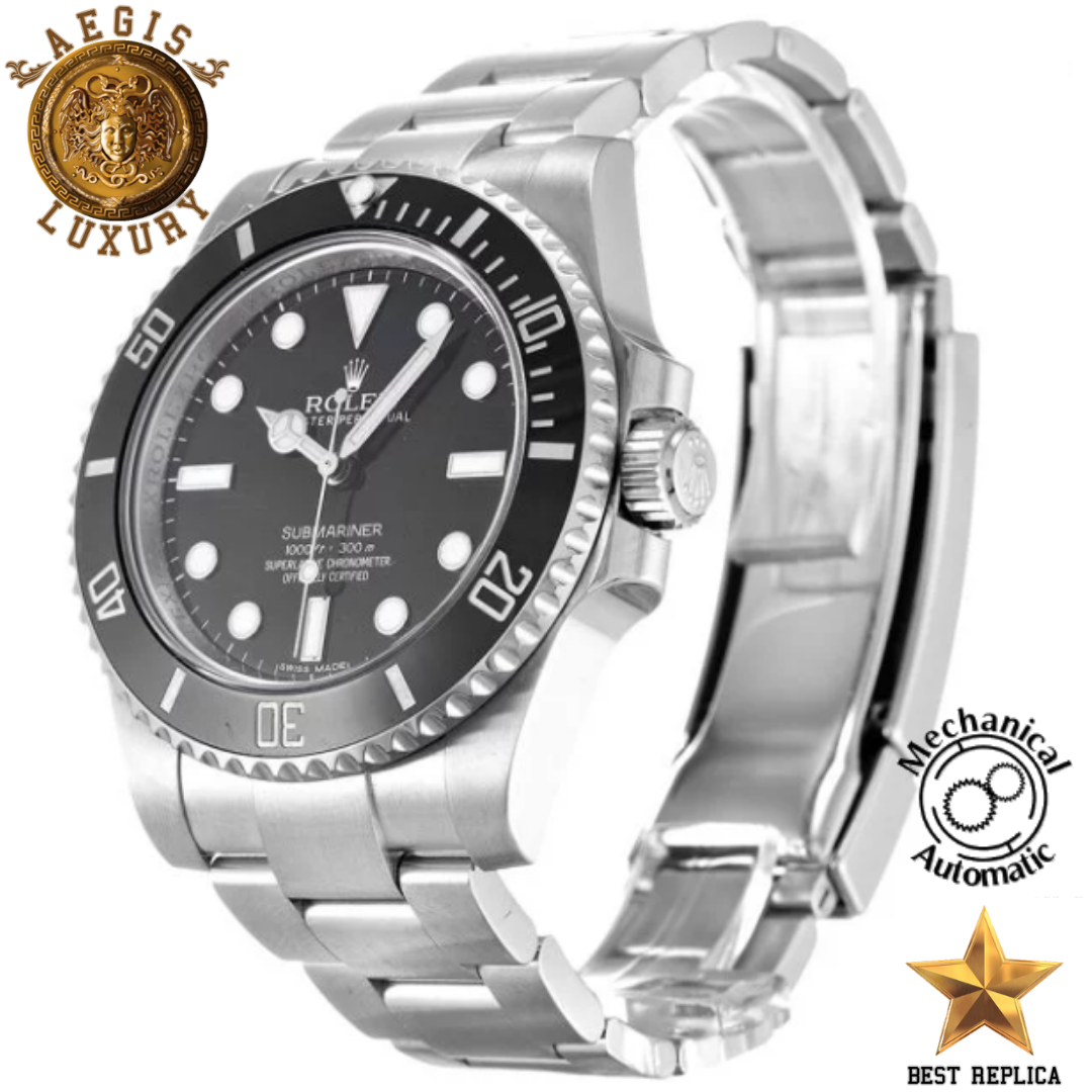 replica rolex submariner black dial stainless steel watch buvola