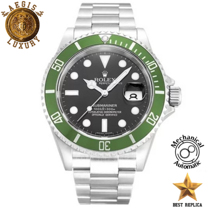 replica rolex submariner black dial stainless steel watch buvola