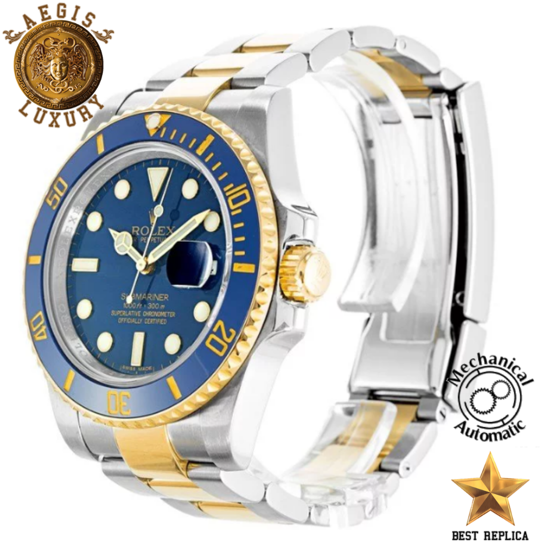 replica rolex submariner two tone stainless steel gold watch buvola