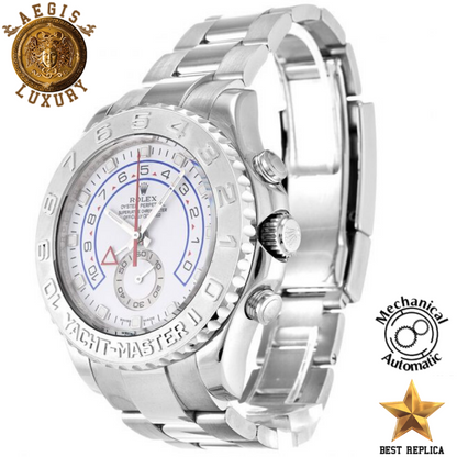 replica rolex yacht master ii white dial steel bracelet watch buvola